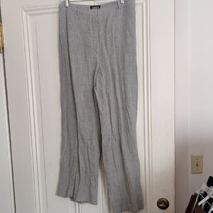 Aspesi Light Gray Textured Linen Blend Pants